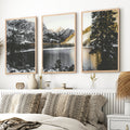 Scandi Nature Triptych. Mountain Lake Photography