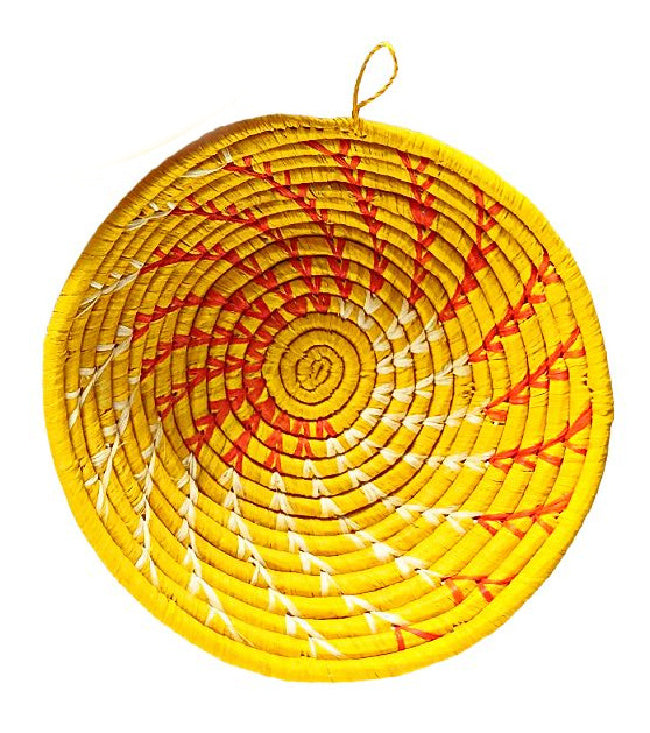 Small Woven Raffia African Baskets - Multiple Colors
