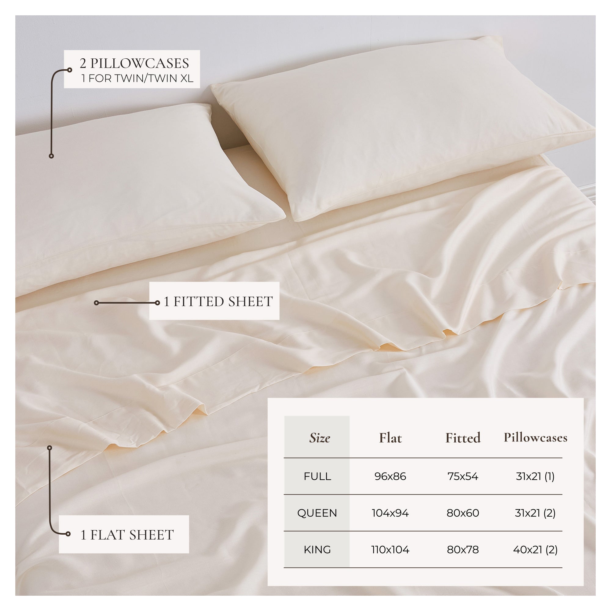 TENCEL™ Lyocell- & Leinen-Mischbettwäsche-Set – Kollektion Magdalena