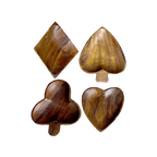 Kartenfarben Serviertabletts aus Holz – 4er-Set