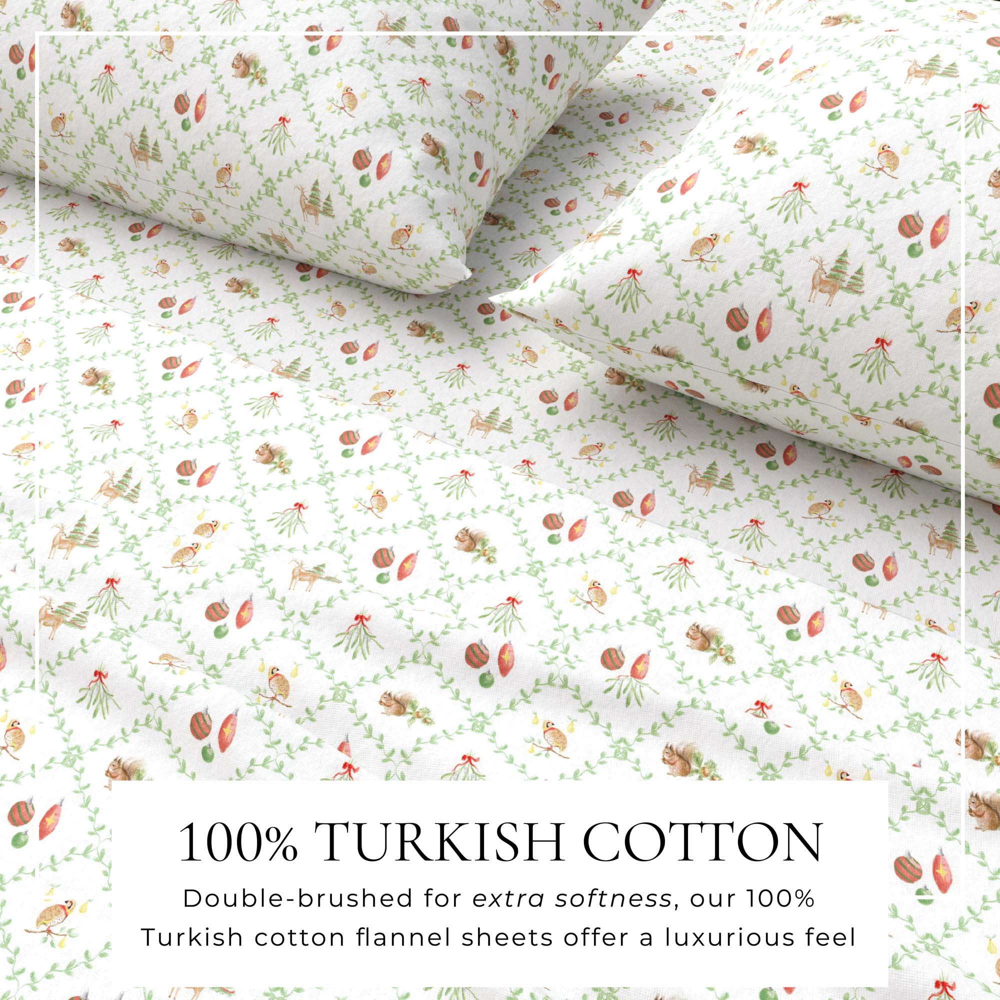 Bettwäsche-Set aus türkischem Baumwollflanell – gehobene Festtagskollektion