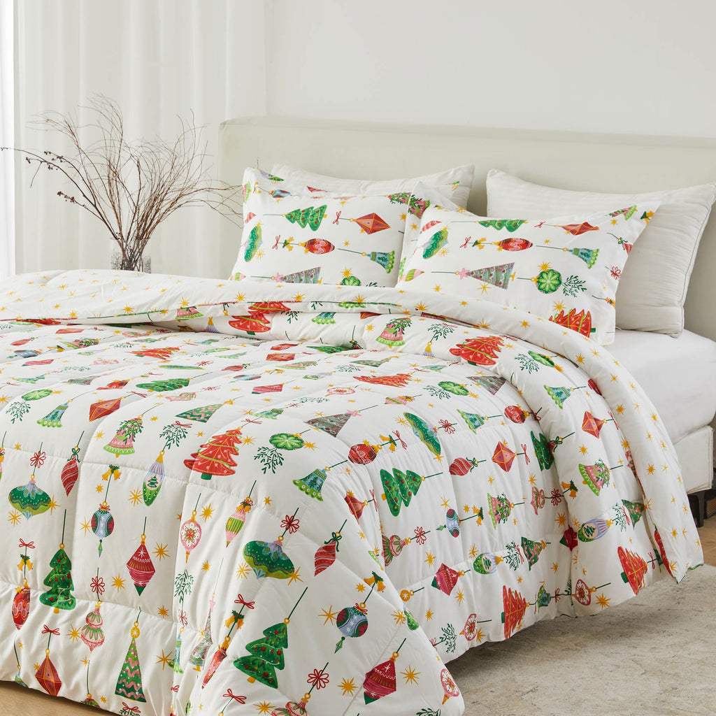 Wendbare Weihnachtsdecke und Kissenbezüge-Set – Holiday / Lodge Odette Kollektion