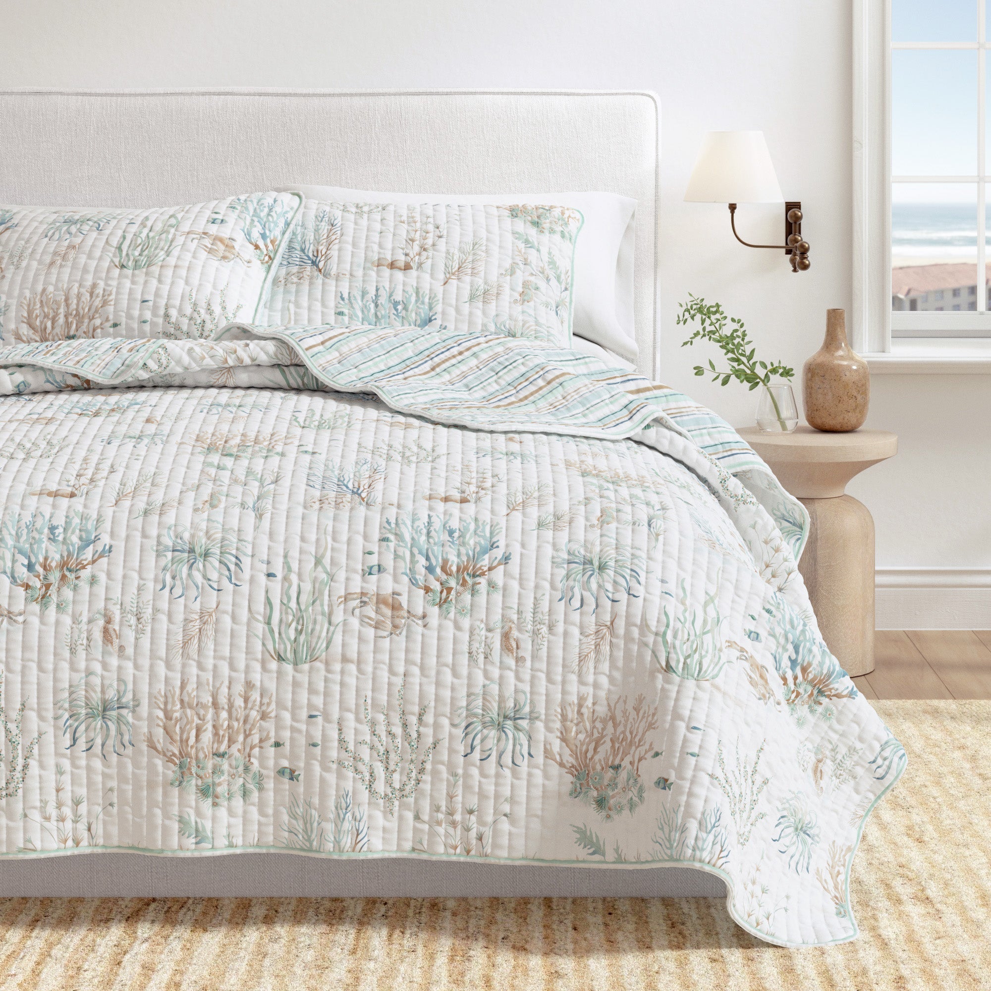 Bettwäsche-Set „Coastal Printed Cotton Quilt“ – Santa Barbara Kollektion