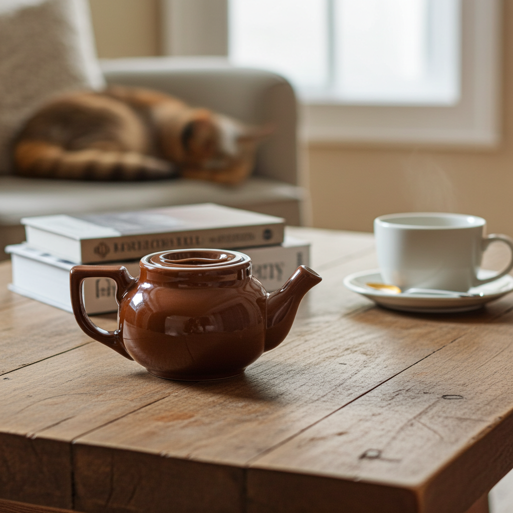 Hall Pottery Personal Teapot - Brown Glazed One‑Cup