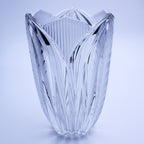 Vase „Frosted Crystal Tulip“ – Geätztes, geriffeltes Design
