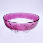 Tiffin-Franciscan King’s Crown Thumbprint Servierschale – Cranberry geflasht