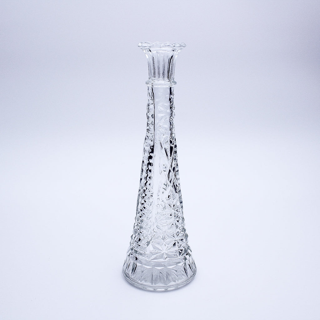Anchor Hocking Stars and Bars Bud Vase – Clear Glass
