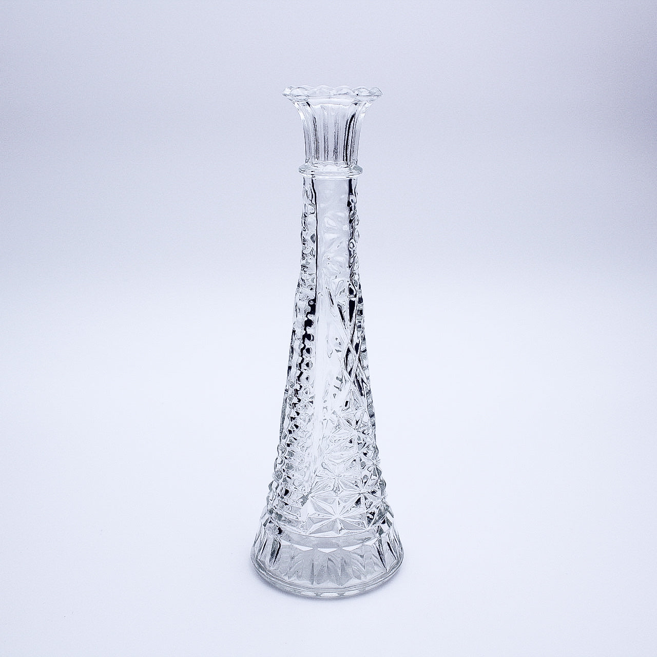 Anchor Hocking Stars and Bars Bud Vase – Clear Glass
