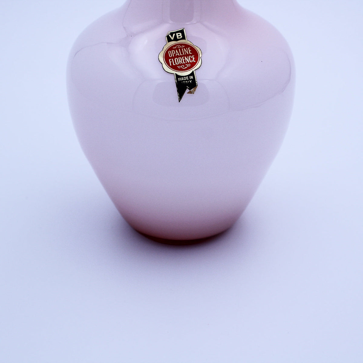 Rare Large Soft Pink Opaline Florence Vase, Made in Italy