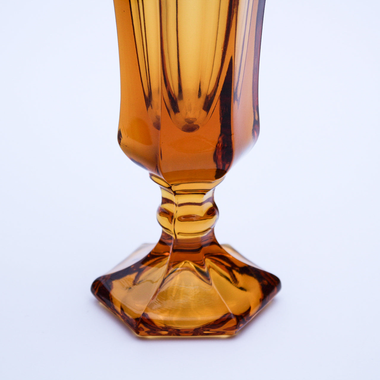 Amber Coin Glass Vase — Fostoria