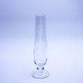Vase soliflore en verre transparent avec base piédestal — 22,9 cm H