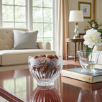 Oneida Southern Garden Lead Crystal Bowl – Frosted Floral Rim
