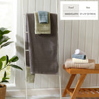 100 % Baumwolle Kariertes Jacquard Badetuch-Set – Kollektion Giuliana