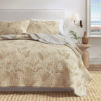 Floral Printed Cotton Quilt Set - Mendocino Collection
