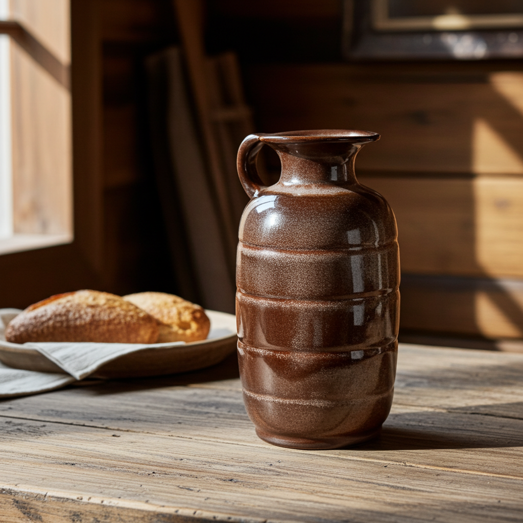 Frankoma Brown 831 Honey Jug – Textured Plainsman Accent
