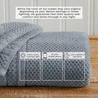 100 % Baumwolle Kariertes Jacquard Badetuch-Set – Kollektion Giuliana