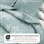 Fenwick Collection Quilt Set - Reversible Coral Microfiber Quilt