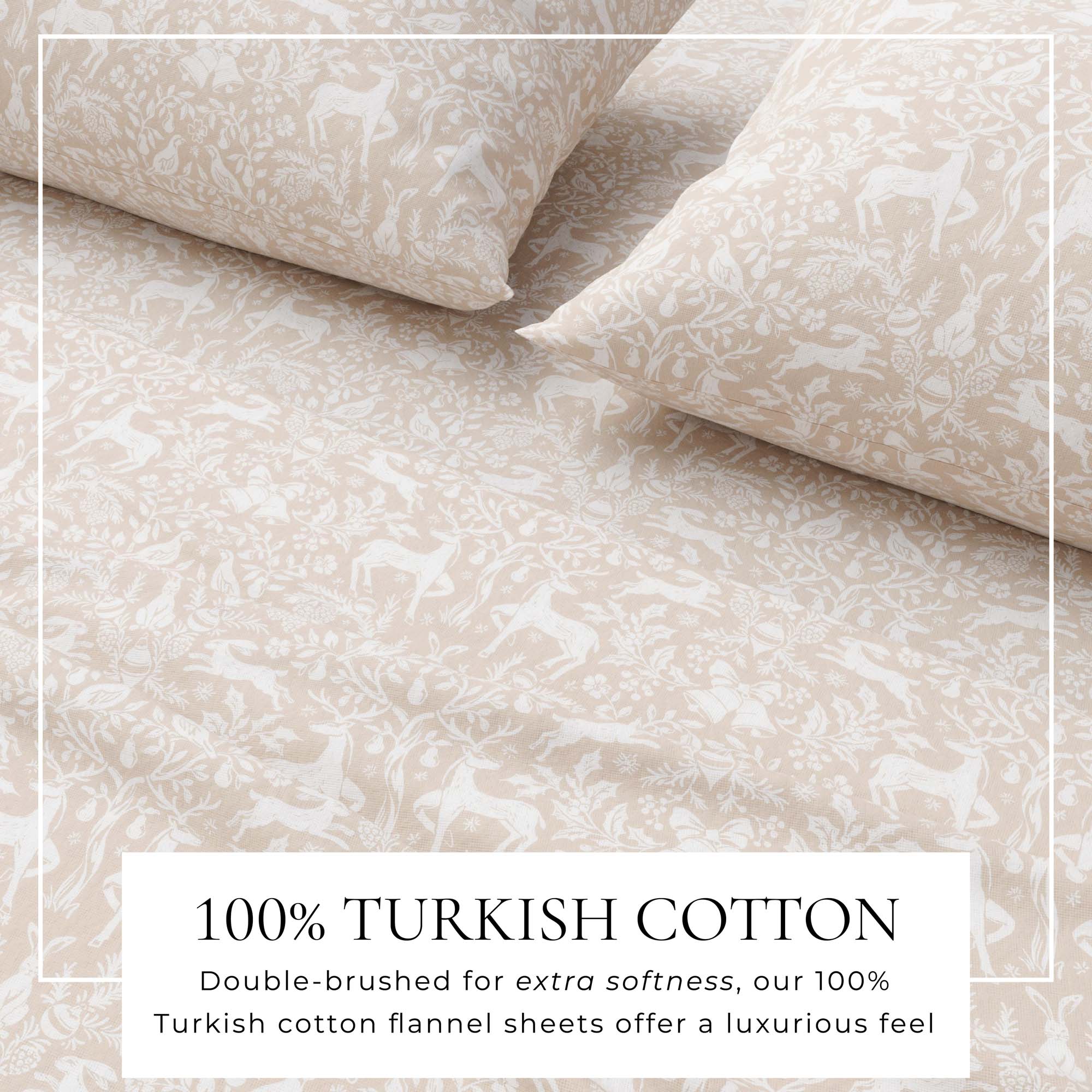 Bettwäsche-Set aus türkischem Baumwollflanell – gehobene Festtagskollektion